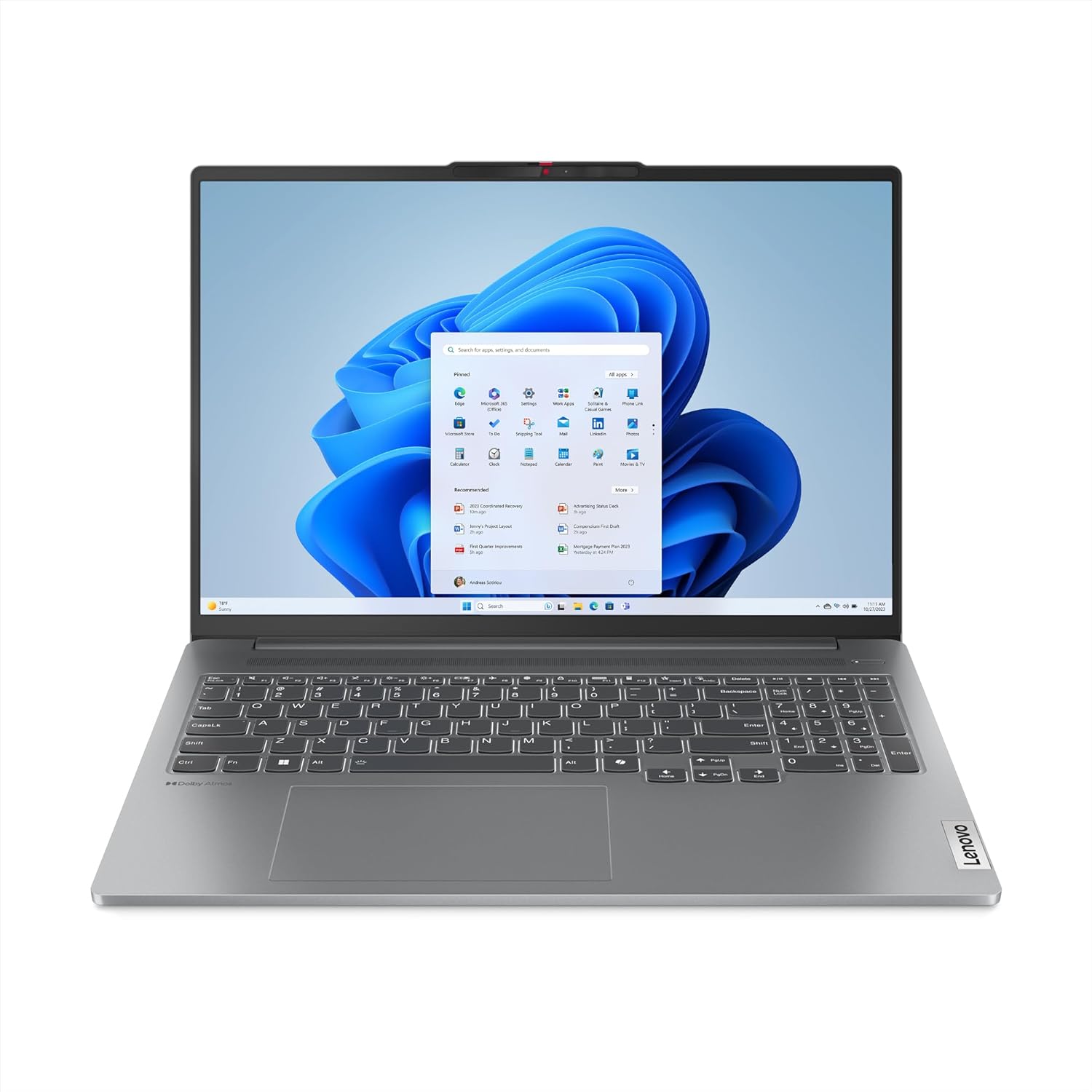 Lenovo IdeaPad Pro 5 16” Laptop – Intel Core Ultra 9 185H, 32GB RAM, 1TB SSD, 120Hz 2.5K Display – Arctic Grey